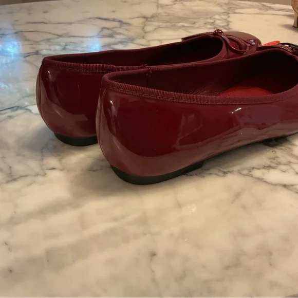 Cider Red Patent Leather Flats - Picture 2 of 4